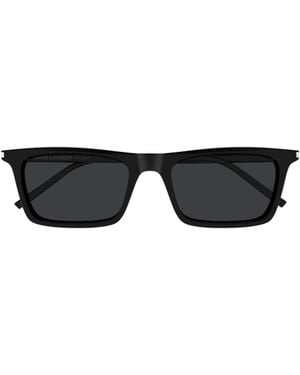 Saint Laurent Eyewear Rectangle Frame Sunglasses - White