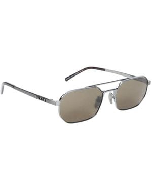 Prada Geometric-Frame Sunglasses - White