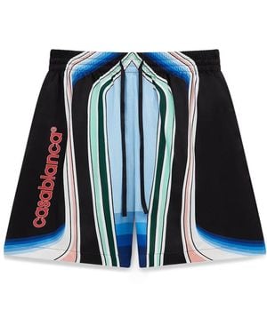 CASABLANCA Graphic Mountain Shorts - Blue