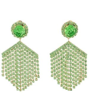 Shourouk Crystal Decorative Earrings - Green