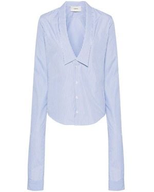 Coperni Striped Poplin Shirt - Blue