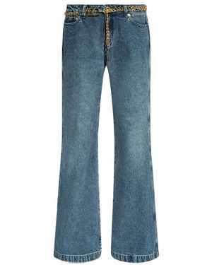 MICHAEL Michael Kors Belted Flared Jeans - Blue