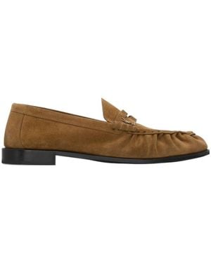 Saint Laurent Le Loafer Penny Slippers - Brown