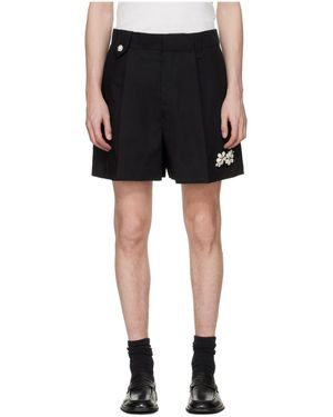 Simone Rocha Belt Loop Shorts - Black