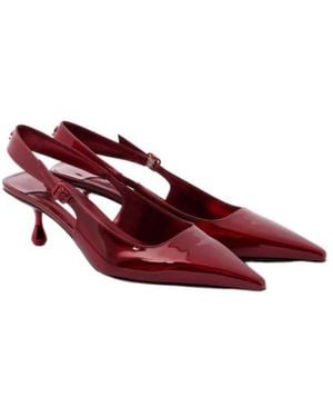 Jimmy Choo Amel 50 Patent Leather Slingback Court Shoes - Red