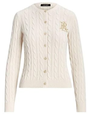 Ralph Lauren Long-Sleeve Knitted Cardigan - Natural