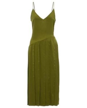 JW Anderson Ribbon-Panel Midi Dress - Green