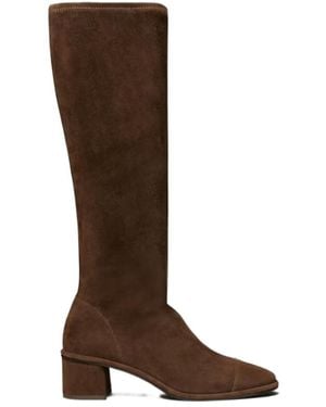 Tory Burch Cap-Toe Knee-High Boots - Brown