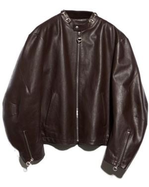 Gucci Horsebit Detailed Zip-Up Jacket - Brown