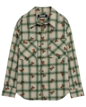 Barrow Check Pattern Flannel Shirt - Green