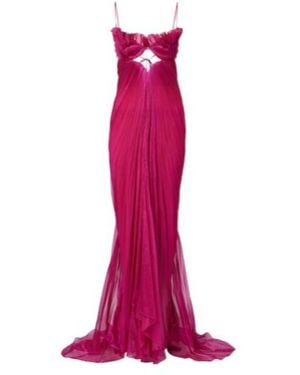 Maria Lucia Hohan Lupita Draped Silk Gown - Pink
