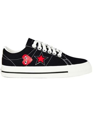 Comme des Garçons Lace-Up Low-Top Casual Shoes - Black