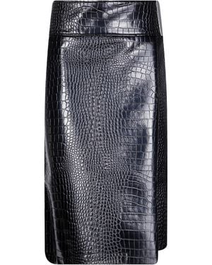 Sportmax Aquile Embossed Skirt - Black