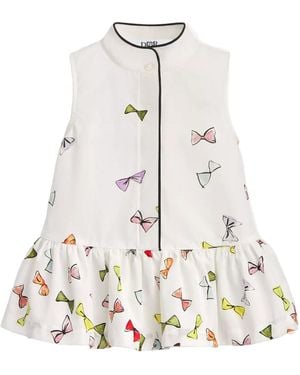 Dior Baby Short Flared Dress - White