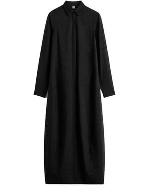 TOTEME Parachute Silk-Blend Maxi Dress - Black