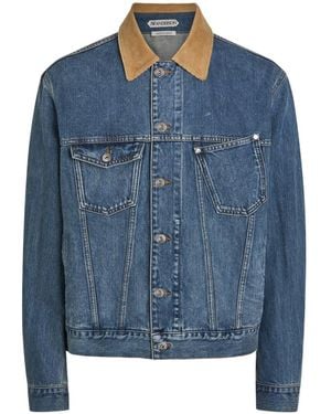 JW Anderson Corduroy Collar Denim Jacket - Blue