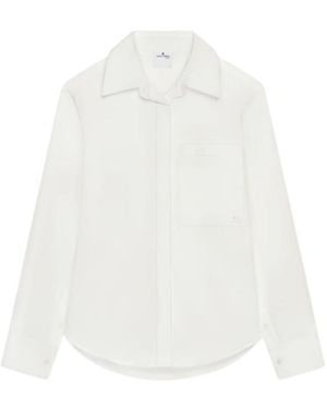 Courreges Courrèges 1 Pocket Poplin Shirt - White