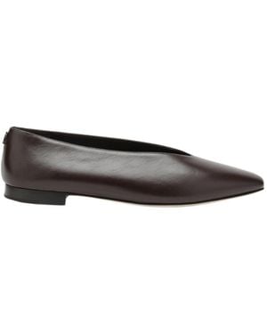 Jimmy Choo Leather Margot Ballet Flats - Brown