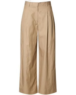 SELECTED High Waist Wide-Leg Pants - Natural