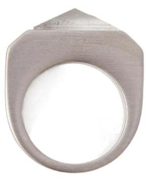 Rick Owens Pyramid Palladium Ring - White
