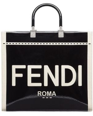 Fendi Sunshine Medium Tote Bag - Black