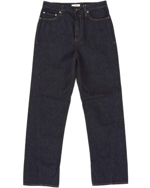 TOTEME Totême Logo Patch Straight-Leg Trousers - Blue