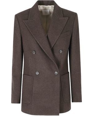 Eleventy Double-Breasted Suit Jacket - Brown