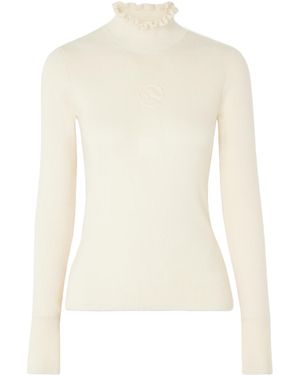 CORDOVA Ruffled Turtleneck Jumper - White