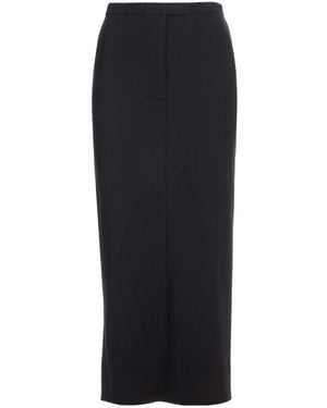 Alexander Wang Logo-Embroidered Pencil Skirt - Black