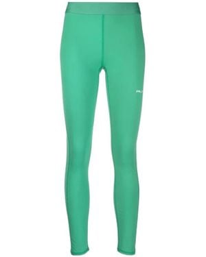 Polo Ralph Lauren Rlx Ralph Lauren Logo-Waist Cropped Skinny Leggings - Green