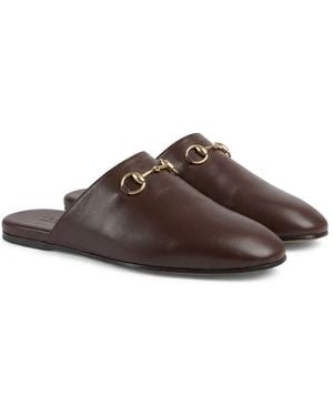 Gucci Horsebit Mules - Brown