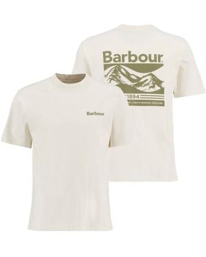 Barbour Camber Logo-Print T-Shirt - White