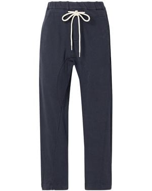 Bassike Cropped Casual Ankle Pants - Blue