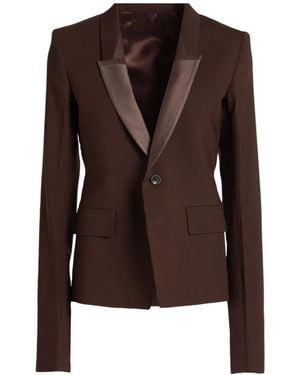 Rick Owens Simple Single- Blazer - Brown