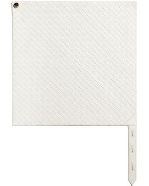 Bottega Veneta Leather Intrecciato Foulard - White