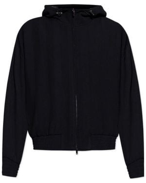 Emporio Armani Zip-Up Hooded Jacket - Blue