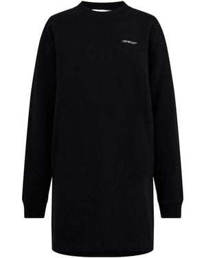 Off-White c/o Virgil Abloh Floral Embroidered Arrow Logo Dress - Black