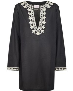 MC2 Saint Barth V-Neck Dress - Black