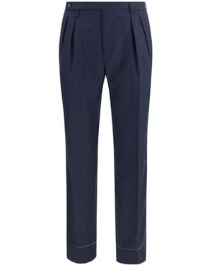 Brioni Pleated Casual Pants - Blue