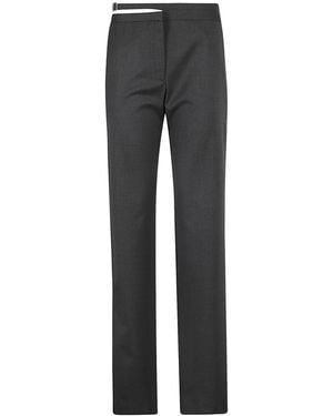 IRO Maggie Waist Hollowed-Out Casual Pants - Gray