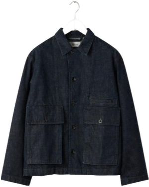 Lemaire Collared Button-Up Denim Jacket - Blue