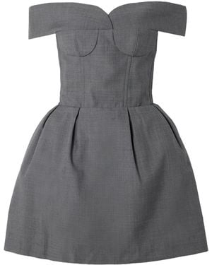 ShuShu/Tong Off-Shoulder Pleated Dress - Grey