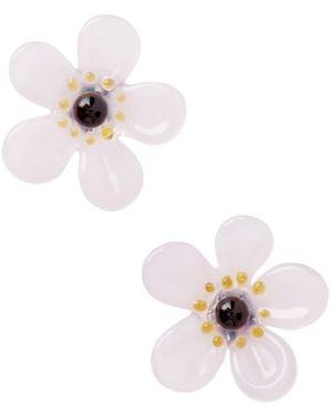 Alaïa Bloom Earrings - White