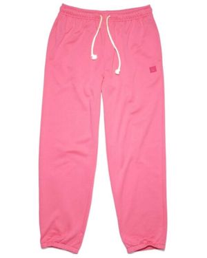 Acne Studios Drawstring-Waist Cotton Track Trousers - Pink