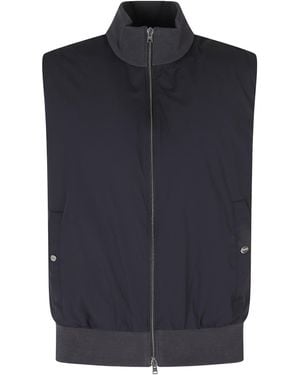 Herno Zippered Vest - Blue