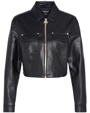 Barbour Aria Faux-Leather Jacket - Black