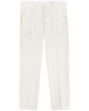 Fay Slim-Cut Tailored Pants - White