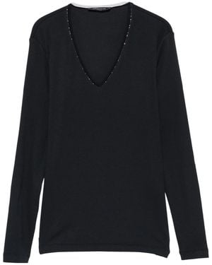 Fabiana Filippi V-Neck T-Shirt - Blue