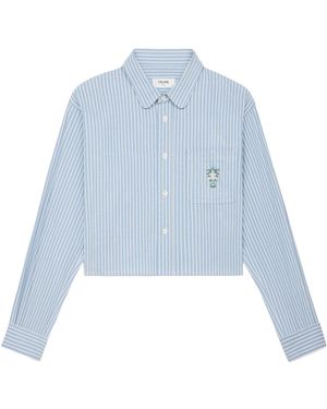 Celine Cropped Shirt - Blue