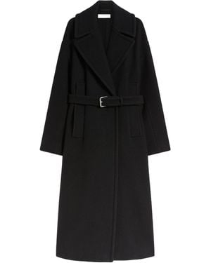 Sportmax Zebra Belted Long Coat - Black